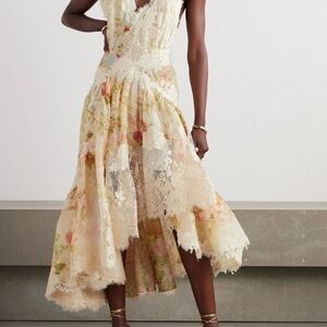 Zimmermann Cream and Pink Backless Dress